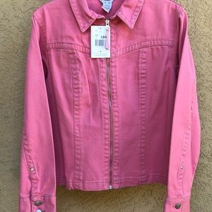 Cabi Women’s Zip Front Denim Jean Jacket Size L